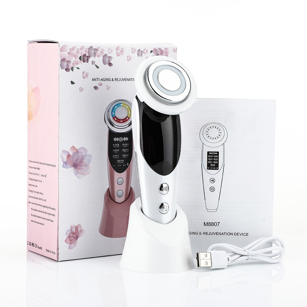 LED Facial Massager Skin Rejuvenation,Skin Moisture,Skin Tightening,Facial Clean,Dead Skin Removal,Anti-acne,Blemish Removal,Anti Wrinkle,Whitening,Lifting