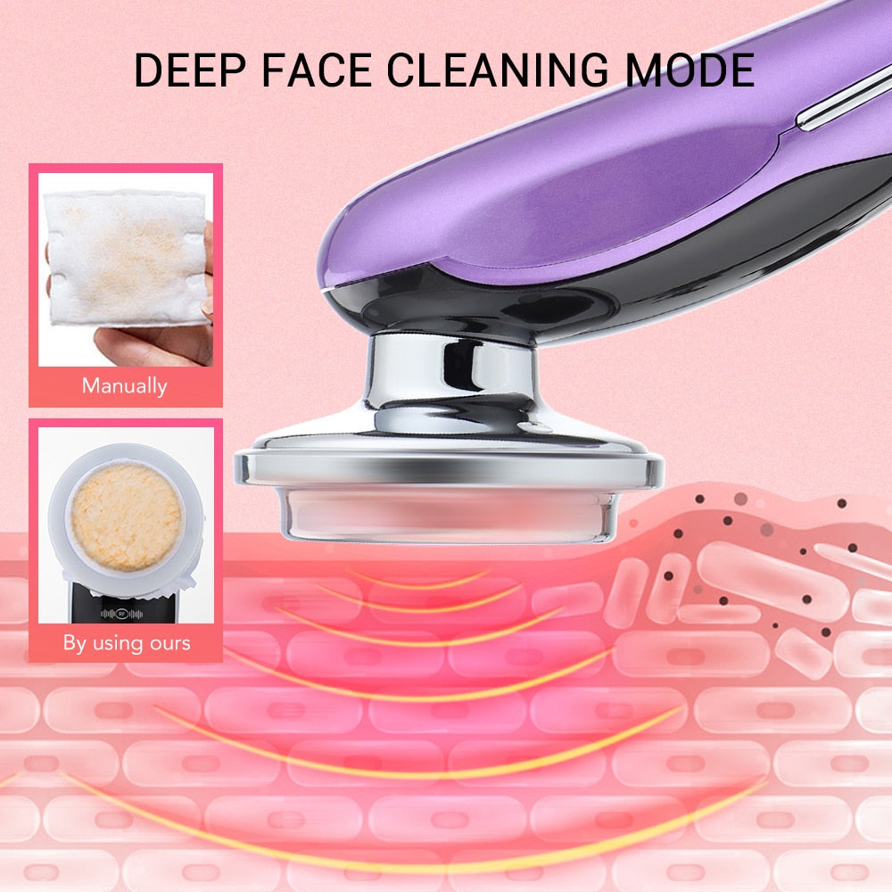 LED Facial Massager Skin Rejuvenation,Skin Moisture,Skin Tightening,Facial Clean,Dead Skin Removal,Anti-acne,Blemish Removal,Anti Wrinkle,Whitening,Lifting