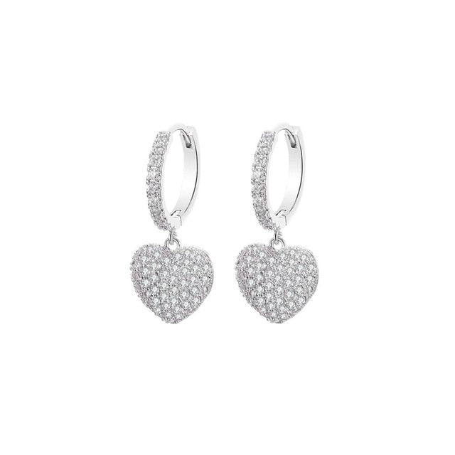 Heart Drop Earrings