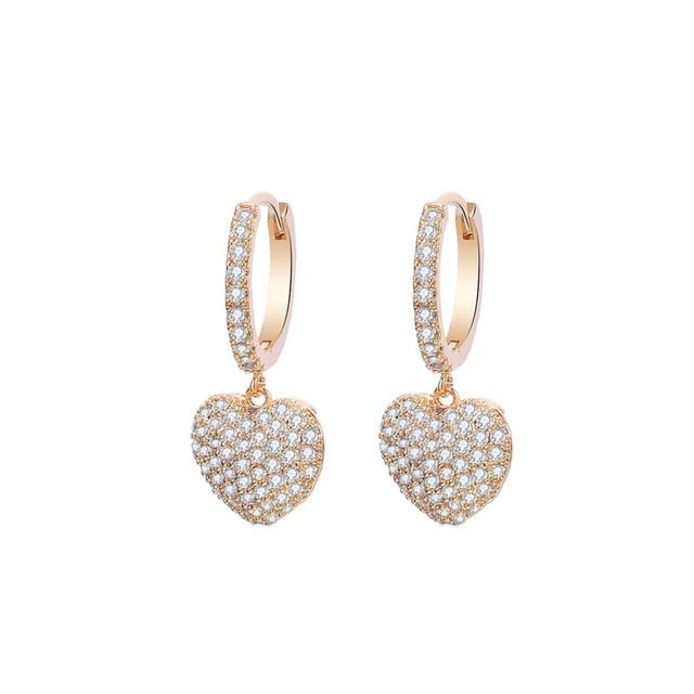 Heart Drop Earrings