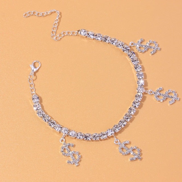 Rhinestone Anklet