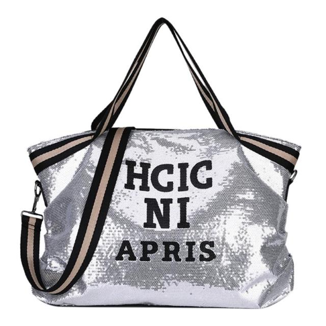 Silver Sequin Take Anywhere Bag