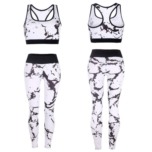 Marble Legging & Bra