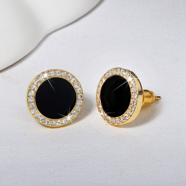 Zircon Stone Bling Earrings