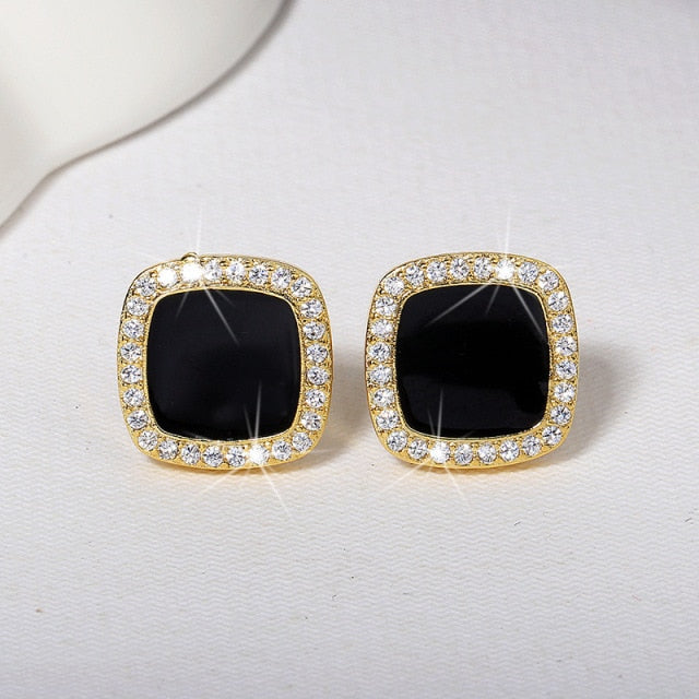 Zircon Stone Bling Earrings