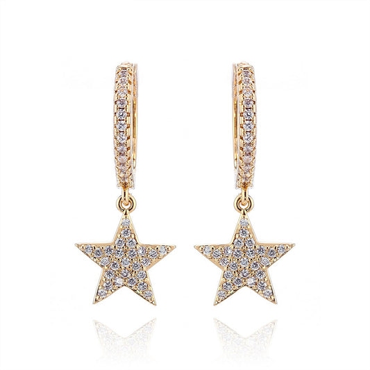 Zirconia Star Earrings